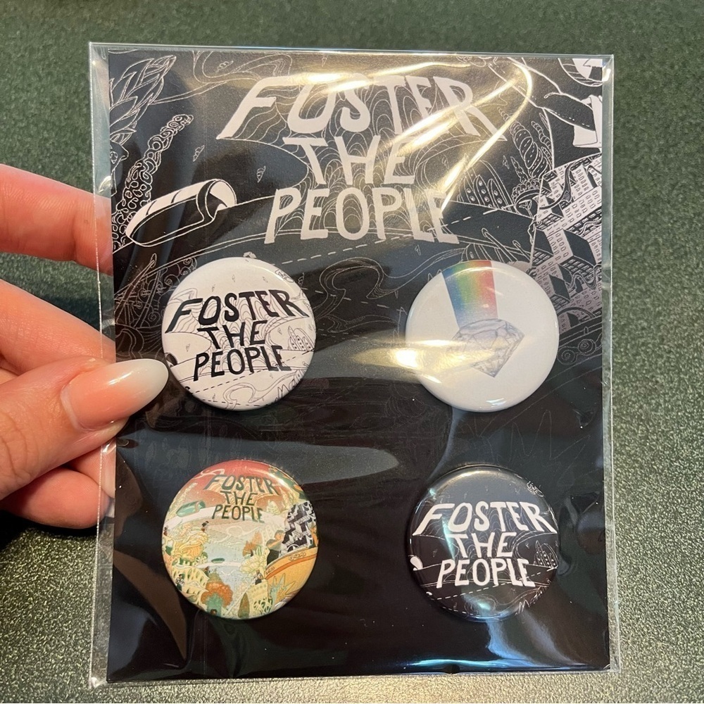 Foster The People 2025 Tour VIP Exclusive Buttons Pins